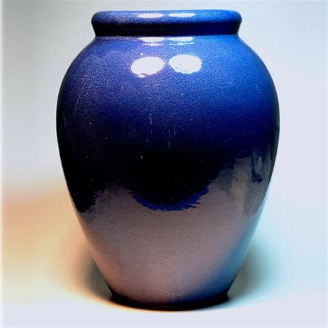 Cobalt Blue Nelson Mccoy Oil Jar Only Clay