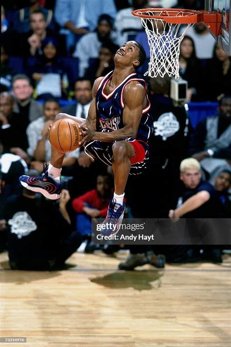 Steve Francis of the Houston Rockets attempts a dunk during the 2000 ...