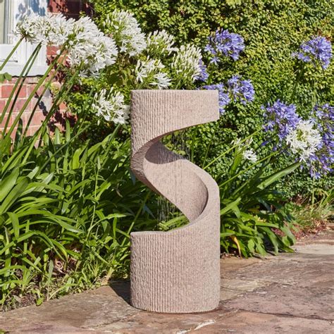 Outdoor Spiral Water Feature Dunelm