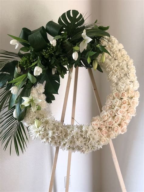 Floral Funeral Wreath | Funeral floral arrangements, Funeral flowers ...