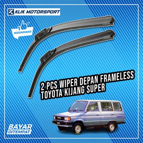 Promo Wiper Toyota Kijang Super Wiper Mobil Frameless Set Depan