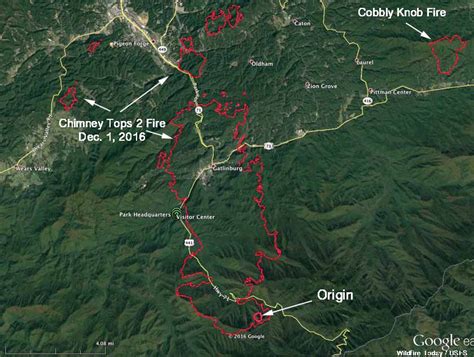 Update on wildfire at Gatlinburg, December 2, 2016 - Wildfire Today