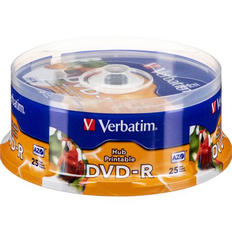 Verbatim DVD R 4 7GB 16X White Inkjet Hub Printable Discs 96191