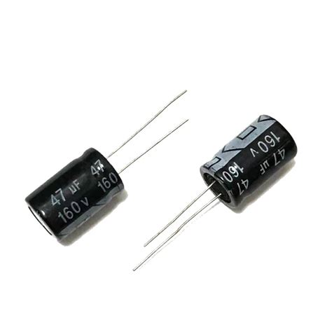 5pcs 160v47uf 13x20mm Aluminum Electrolytic Capacitor 160v 47uf 47mf 47mfd 160wv 160vdc