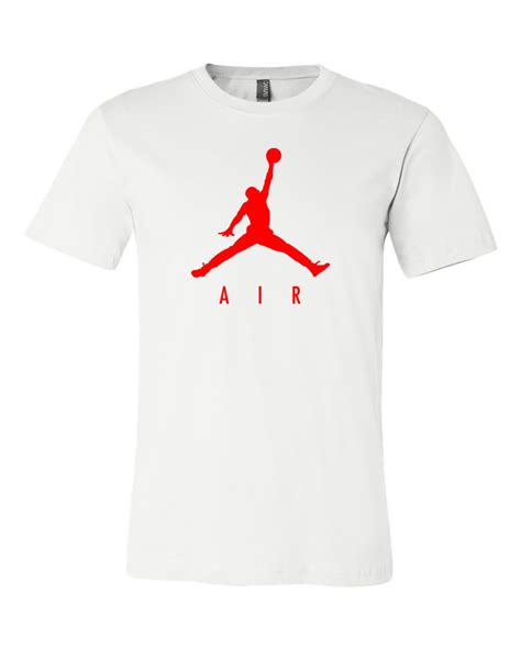 Jordan Air Red Logo T Shirt Air Jordan Shirt 6 Sizes S 5xl Etsy