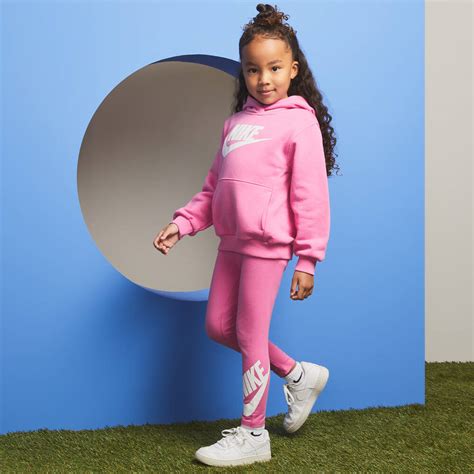 Nike - Girls Pink Cotton Leggings | Childrensalon