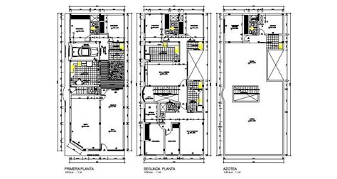 Floor Plan Of Residential House 8 00mtr X 20 00mtr With Detail