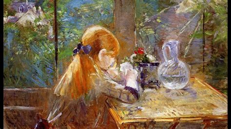 Rothaariges Mädchen sitzt auf einer Veranda von Berthe Morisot