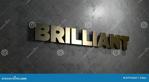 Brilliant Gold Text On Black Background 3d Rendered Royalty Free