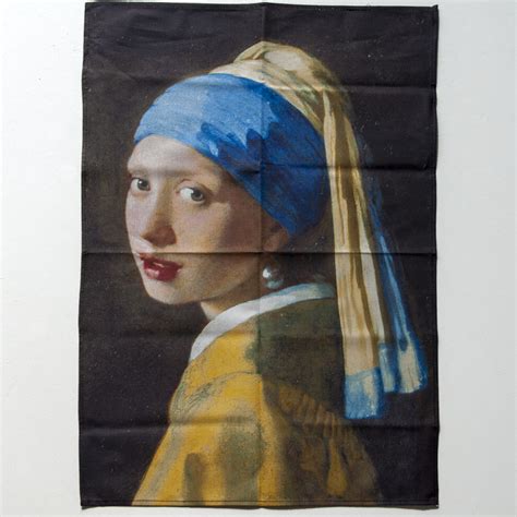 Theedoek Meisje Met De Parel Van Johannes Vermeer Voor De Sier