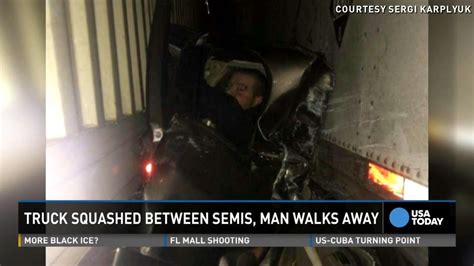 Man Trapped Between Semis Shares Survival Story