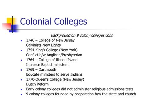 PPT - Colonial Colleges PowerPoint Presentation, free download - ID:1249441