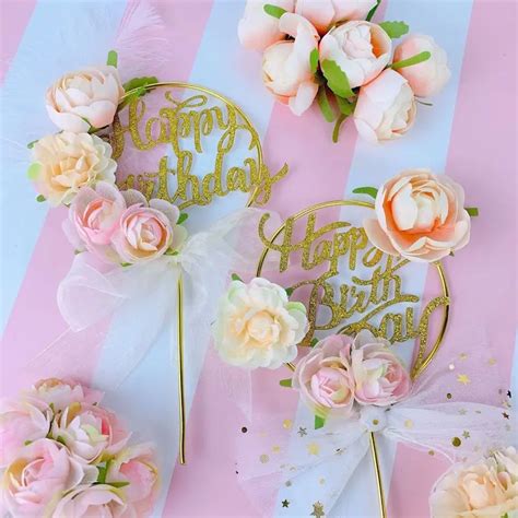 Metal Alt N Mutlu Do Um G N Pastas Topper I Ekler Rg Cupcake Topper