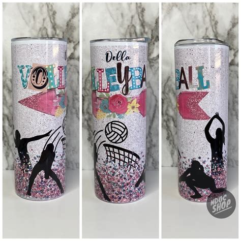 Volleyball Sport Sublimation Tumbler Cup Sports Girls Etsy