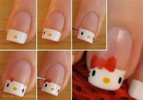 Uñas Decoradas De Hello Kitty Decoración De Uñas Manicura Y Nailart