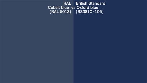 Ral Cobalt Blue Ral Vs British Standard Oxford Blue Bs C