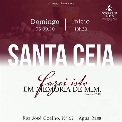 SANTA CEIA Ideias De Culto Layout De Cartaz Cartazes Religiosos