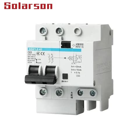 DZ47LE 63 Residual Current Operated Circuit Breaker RCCB With Over