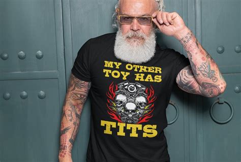 My Other Toy Has Tits Funny Design Crew Neck T Shirt Etsy