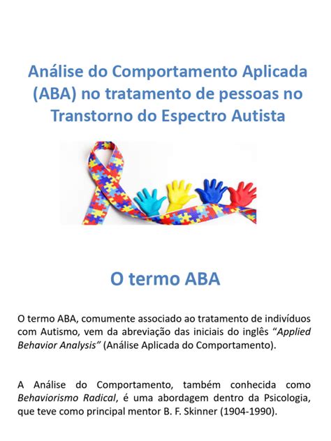 Authzero Do Aba O Que É - ABA no Tratamento do Autismo | PDF | Comportamento | Behaviorismo