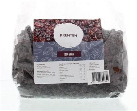 Mijnnatuurwinkel Krenten 1 Kg Bol