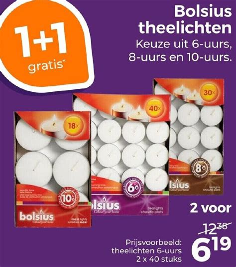 Bolsius Theelichten Aanbieding Bij Trekpleister Gratis