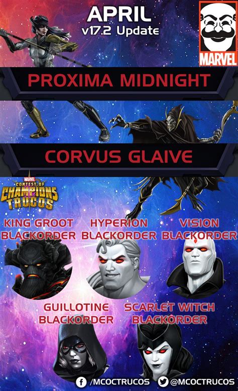 Marveltrucos On Twitter V172 Update Leak April 2018 ️proxima Midnight ️corvus Glaive ️king