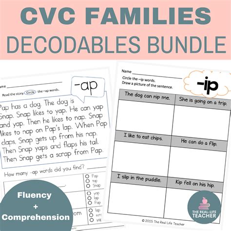 Decodable Passages Cvc Bundle 28 Word Families Fluency And Comprehension Work — The Real Life