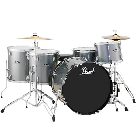 Pearl Roadshow 5 Piece Rock Drum Set Charcoal Metallic Musicians Friend