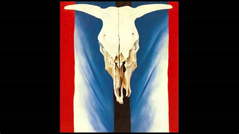 Art Bros Cows Skull Red White And Blue Georgia Okeeffe Youtube