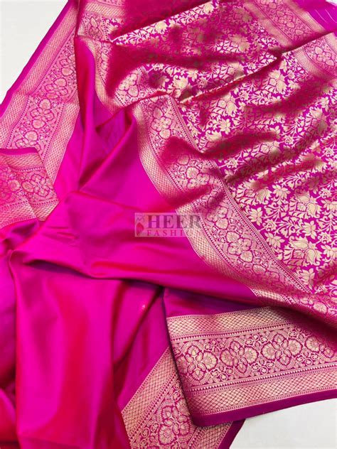 Rani Pink Color Soft Kanchipuram Silk Saree With Golden Zari Weaving Work