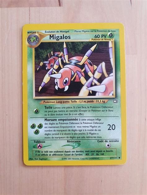 27 111 Migalos Carte Pokémon Wizards Neo Genesis Pokémon Beebs