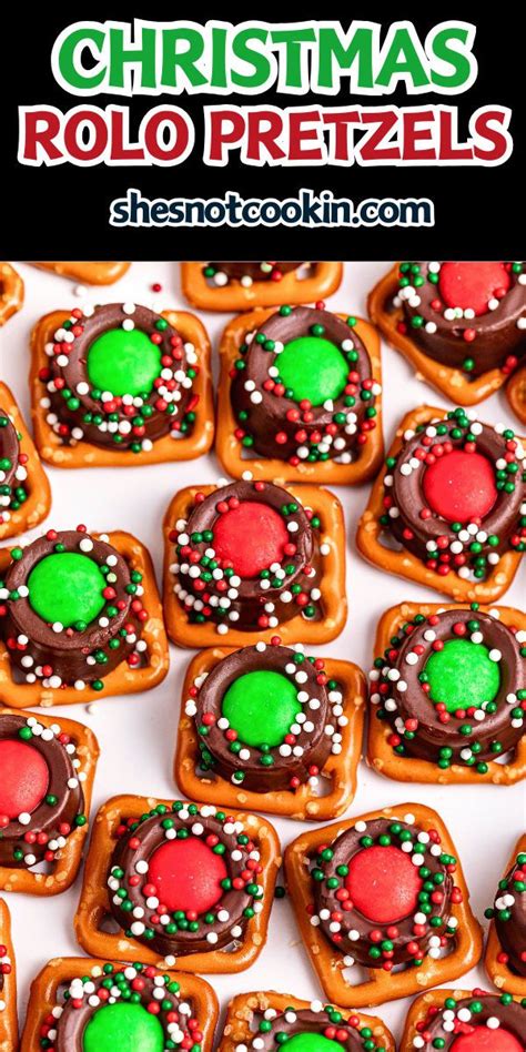 Christmas Pretzel Treats With M M S In Cookies Recipes Christmas