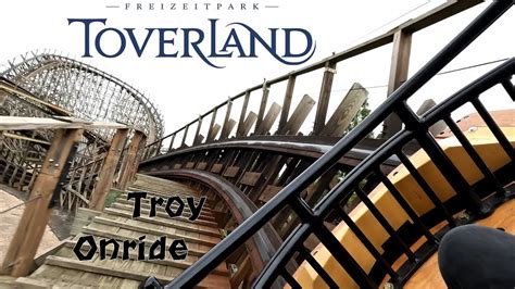 Troy Onride Pov Front Row Toverland Gci Wooden Coaster