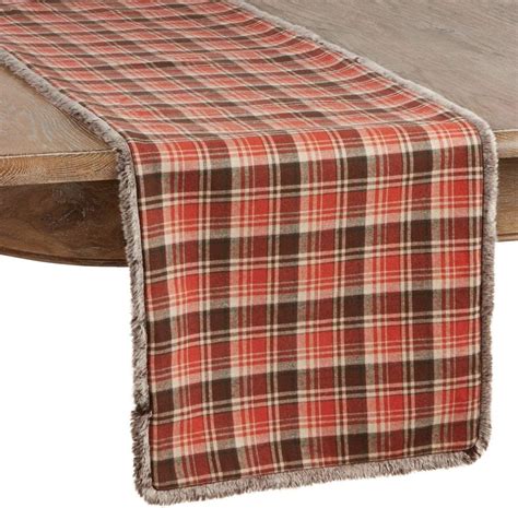 Amazon Fennco Styles Tartan Plaid Cotton Table Runner With Faux