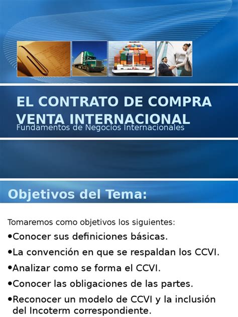 Contrato De Compra Venta Internacional Ppt El Comercio Internacional