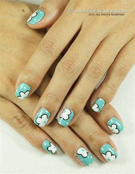 Nail Art Flowers On The Side Simply Rins Nail Art Makeup Nails