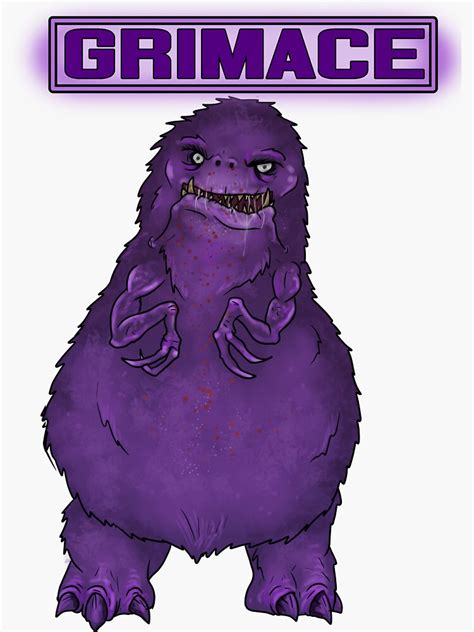 Grimace Sticker For Sale By YakmanNZ Redbubble