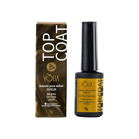 Selante Top Coat 10ml Gold Volia Vòlia Base de Unhas Magazine Luiza