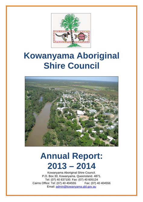 Pdf Kowanyama Aboriginal Shire Council Kowanyama Aboriginal Shire