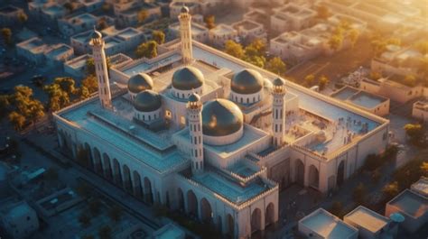 Premium AI Image An Aerial View Of A Mosque In Cairo Egypt