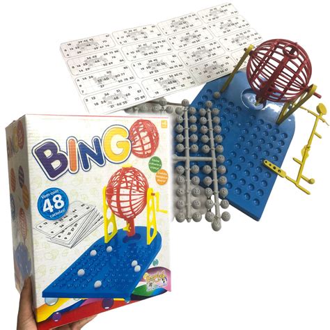 Jogo de Bingo 48 Cartelas e Bola Giratória