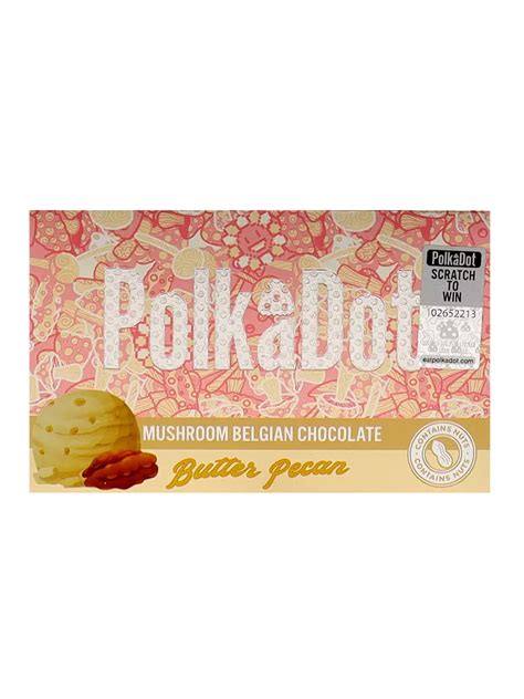 Butter Pecan PolkaDot Magic Mushroom Belgian Chocolate | FREE SHIPPING