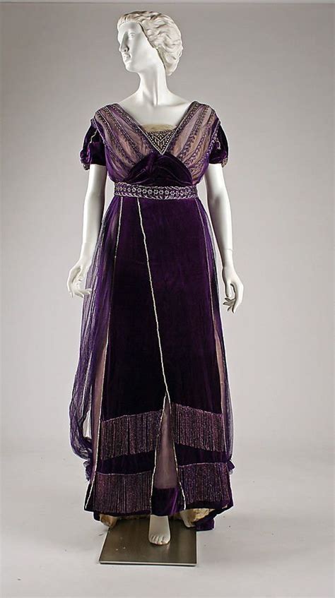 Beaded And Embroidered Purple Silk Velvet And Chiffon Evening Gown By