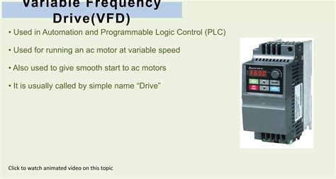 Vfd Variable Frequency Drive Ppt