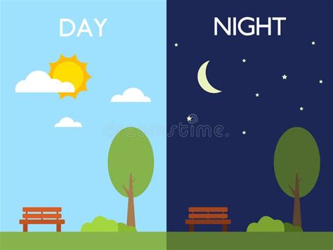 Day Night Tree Stock Illustrations – 32,707 Day Night Tree Stock ...