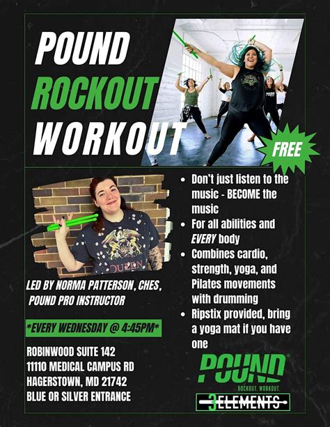 Pound Rockout Workout 11110 Medical Campus Rd 142 Hagerstown 17