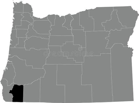 Location Map of the Josephine County of Oregon, USA Stock Vector ...