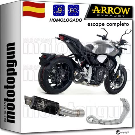 ARROW TUBO ESCAPE Completo Homologado Rc Gp2 Gp 2 Negro Honda Cb 1000 R