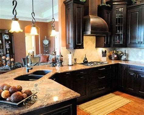 Image Detail For Of Dark Cherry Cabinets With Granite Countertops